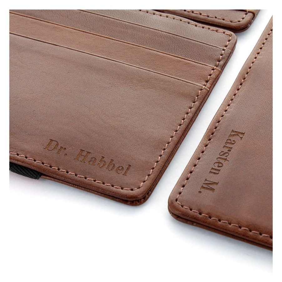 Wallets Jaimie Jacobs | Flap Boy Rfid Slim Dunkelbraun / Schwarz