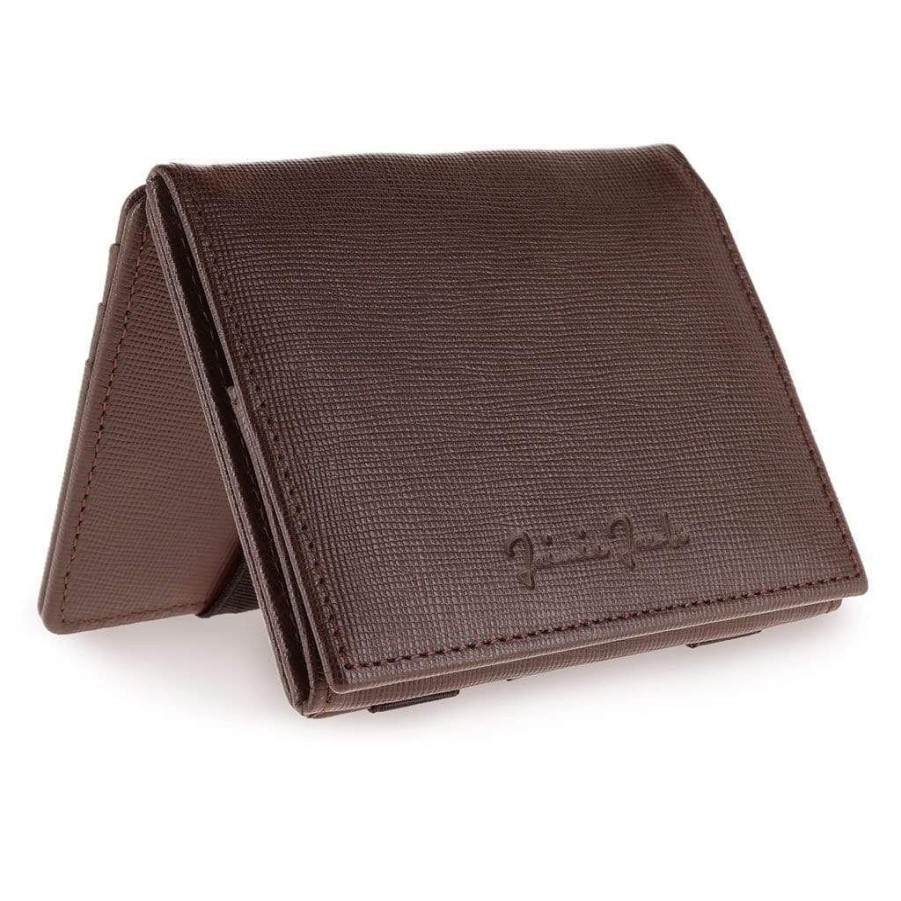 Wallets Jaimie Jacobs | Jaimie Jacobs Flap Boy Rfid Saffiano Braun