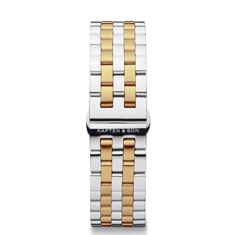 Accessoires Kapten & Son | Kapten & Son Steel Strap Bicolor 20Mm Silver Bicolor