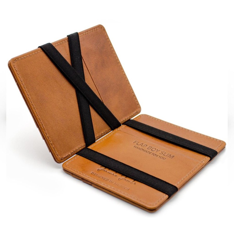 Wallets Jaimie Jacobs | Flap Boy Rfid Slim Cognac / Schwarz