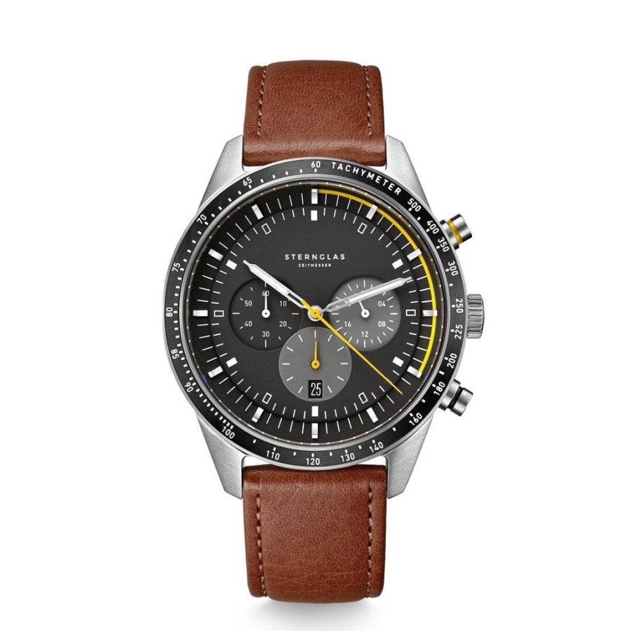 Uhren Sternglas | Sternglas Tachymeter Schwarz | Modena 20 Braun