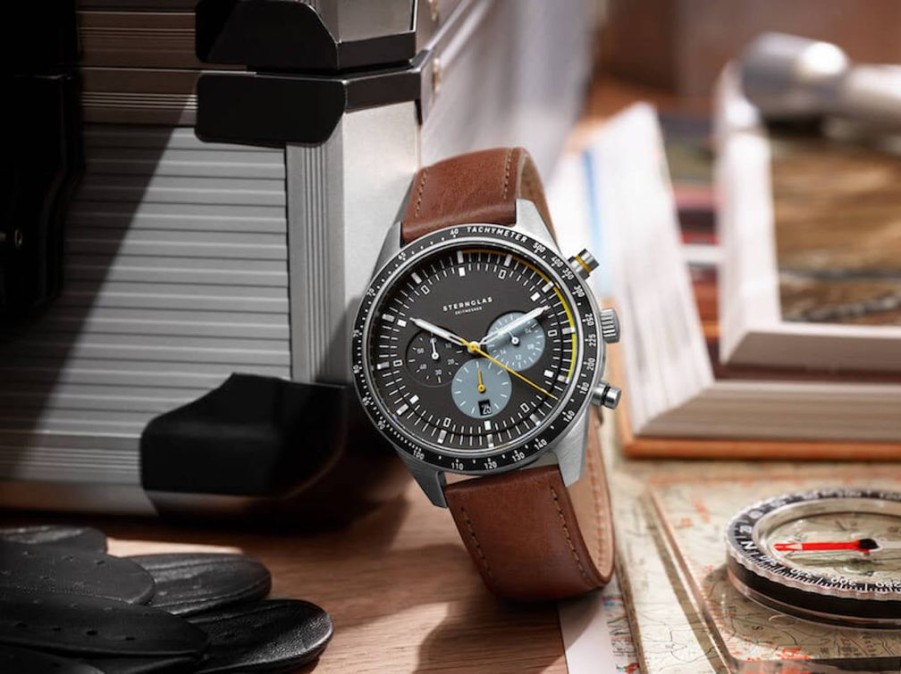 Uhren Sternglas | Sternglas Tachymeter Schwarz | Modena 20 Braun