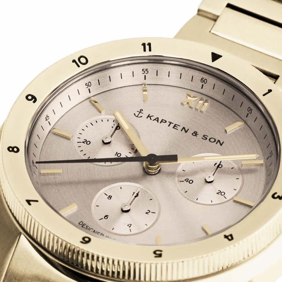 Uhren Kapten & Son | Kapten And Son Rise Small Light Gold Cream Steel