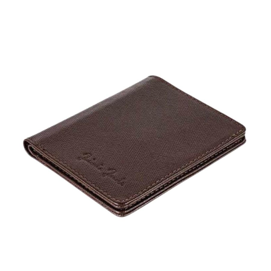 Wallets Jaimie Jacobs | Jaimie Jacobs Slimstar Rfid Saffiano Braun