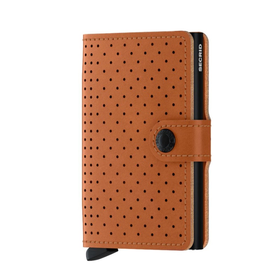 Wallets Secrid | Secrid Miniwallet Perforated Cognac