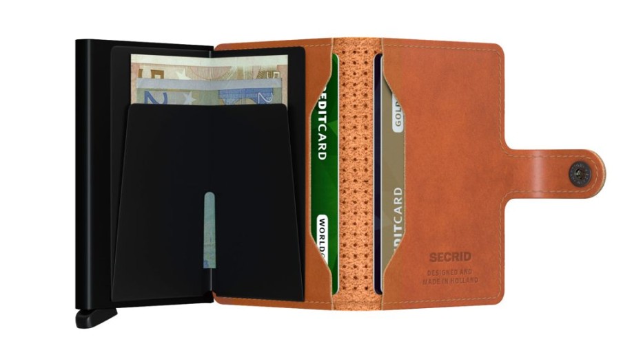 Wallets Secrid | Secrid Miniwallet Perforated Cognac