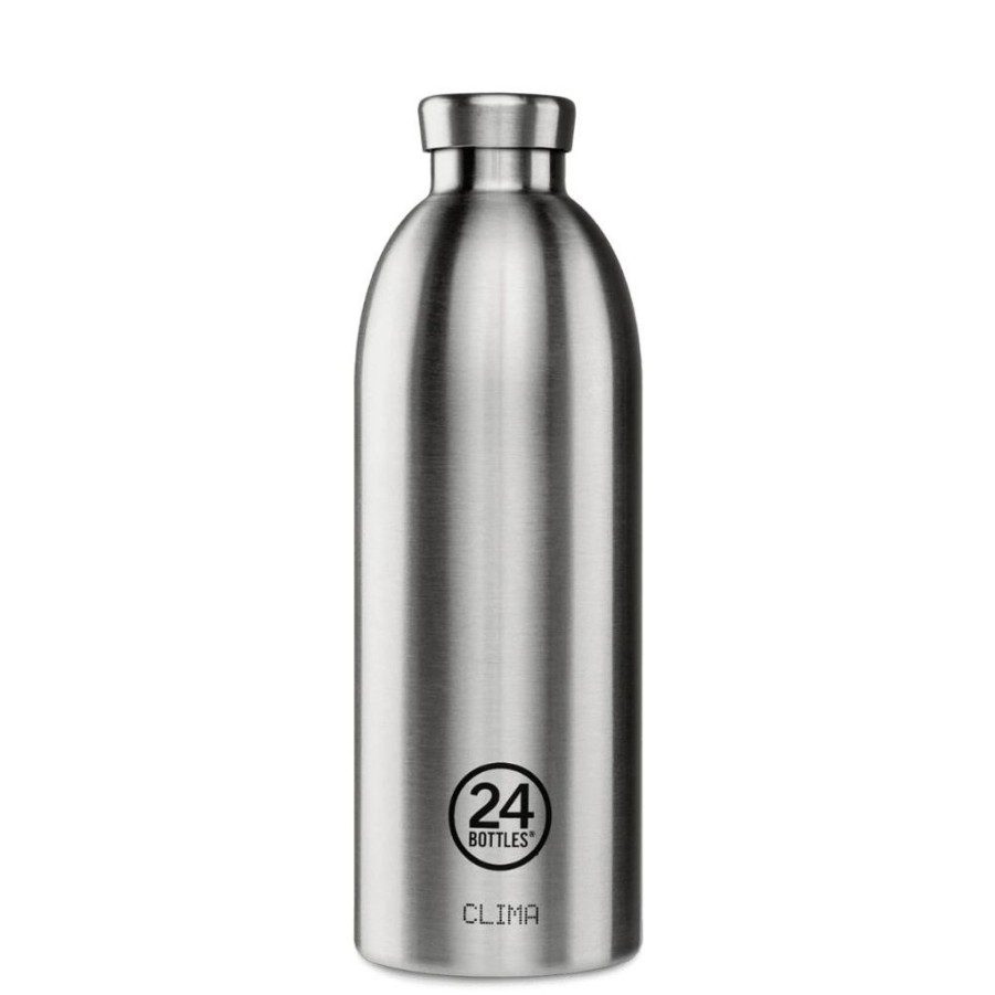 Accessoires 24Bottles | 24 Bottles Basic Clima Bottle 850Ml Brushed Steel