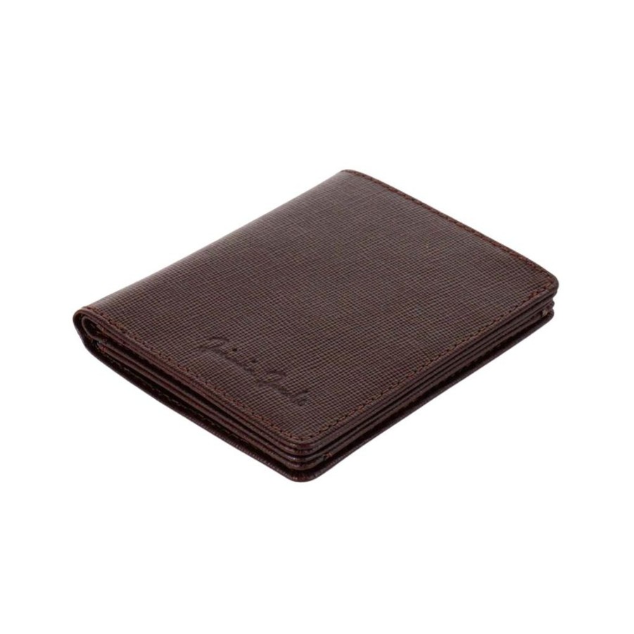 Wallets Jaimie Jacobs | Slimstar Airtag Edition Saffiano Braun