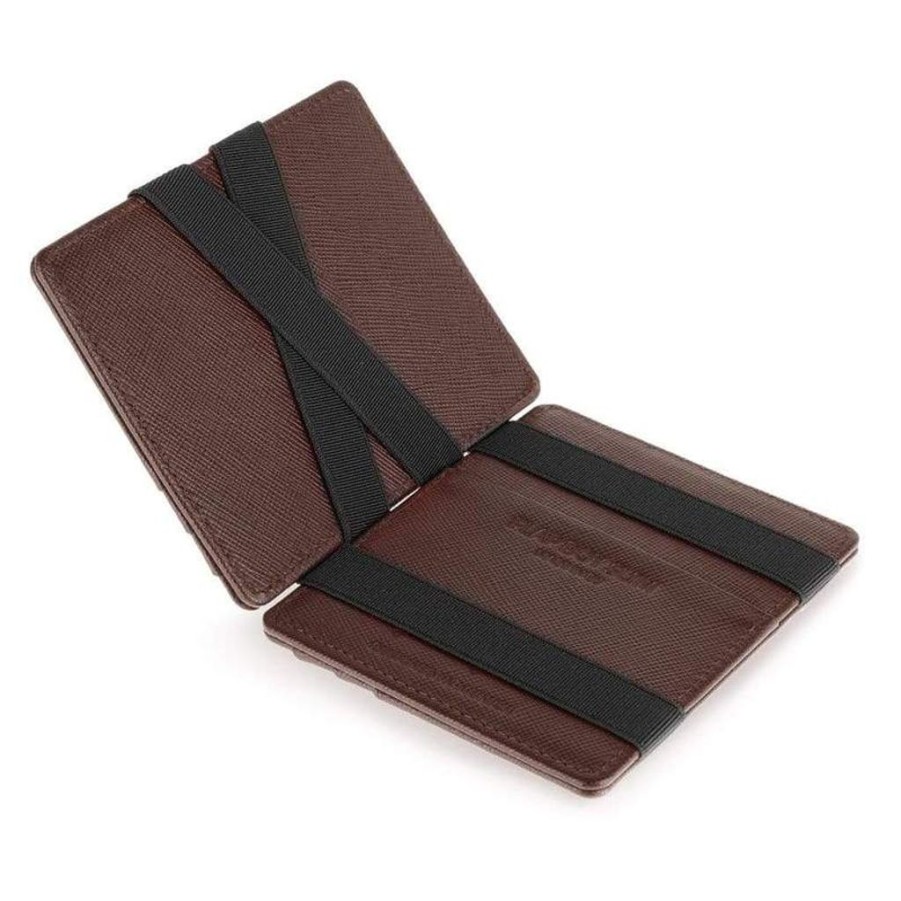 Wallets Jaimie Jacobs | Jaimie Jacobs Flap Boy Rfid Slim Saffiano Braun / Schwarz