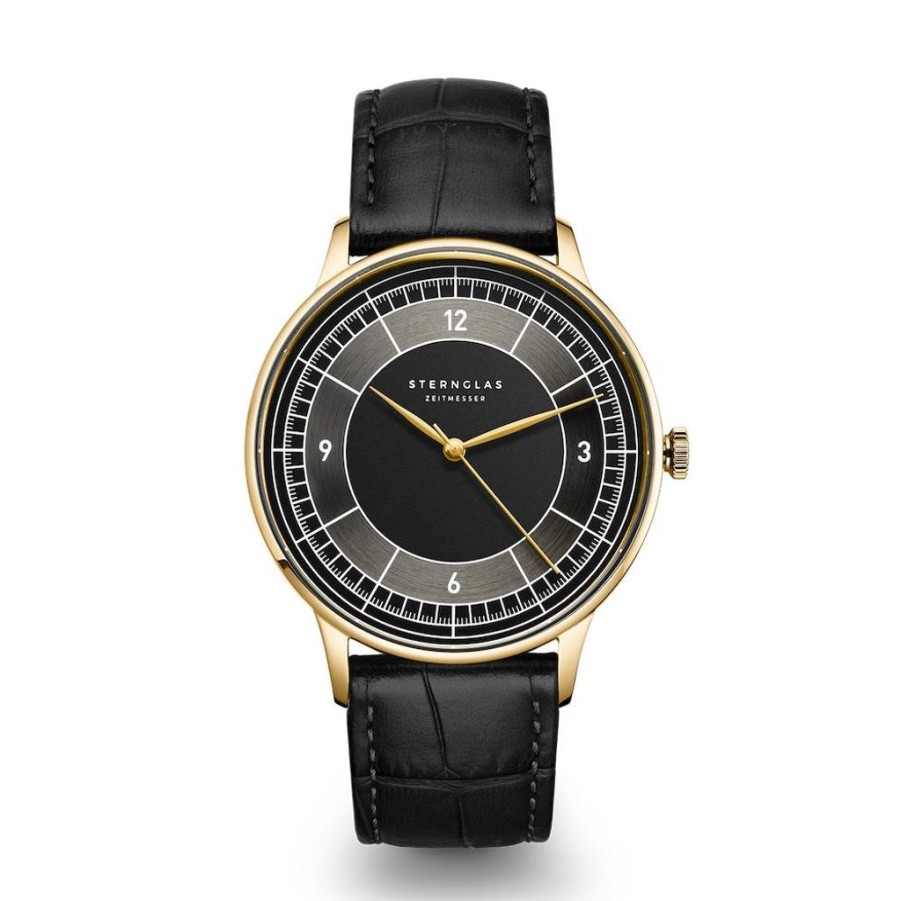 Uhren Sternglas | Sedius Gold Schwarz 40Mm