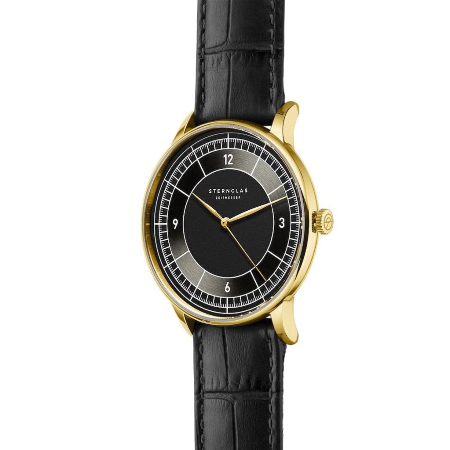 Uhren Sternglas | Sedius Gold Schwarz 40Mm